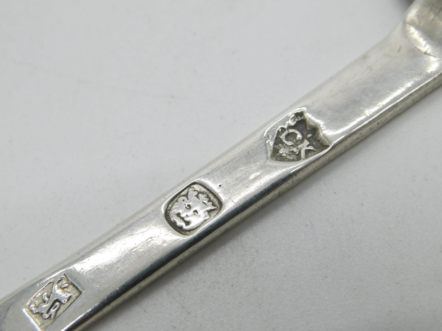 King Charles II Sterling Silver Dog Nose Trefid Spoon London, 1679 C.K Kemble