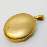 Victorian Large Sterling Silver Gilt Aesthetic Sweetheart Locket Antique 1886 Birmingham