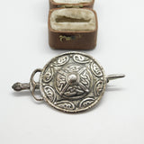 Iona Scottish Sterling Silver Celtic Shield Dirk Brooch c1930 Antique Provincial