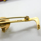 9ct Yellow Gold Fox Mask & Crop Stock Pin Brooch Vintage 1971 Birmingham