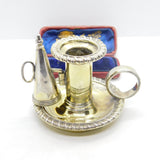 Georgian Sterling Silver Gilded 'Go-To-Bed' Chamber Stick 1815 London Antique