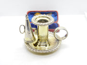 Georgian Sterling Silver Gilded 'Go-To-Bed' Chamber Stick 1815 London Antique