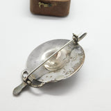 Iona Scottish Sterling Silver Celtic Shield Dirk Brooch c1930 Antique Provincial