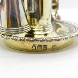 Georgian Sterling Silver Gilded 'Go-To-Bed' Chamber Stick 1815 London Antique