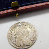 King Charles II Silver Sixpence Coin 1679 Fair Condition Drilled Early Antique
