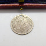 King Charles II Silver Sixpence Coin 1679 Fair Condition Drilled Early Antique