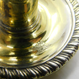 Georgian Sterling Silver Gilded 'Go-To-Bed' Chamber Stick 1815 London Antique