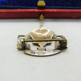 Charles Horner Silver & Enamel King George VI Coronation Brooch Antique 1937