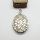 Aesthetic Movement Victorian Sterling Silver Sweetheart Locket c1880 Antique