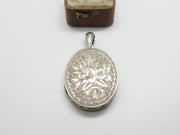 Aesthetic Movement Victorian Sterling Silver Sweetheart Locket c1880 Antique