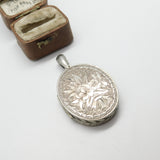 Aesthetic Movement Victorian Sterling Silver Sweetheart Locket c1880 Antique