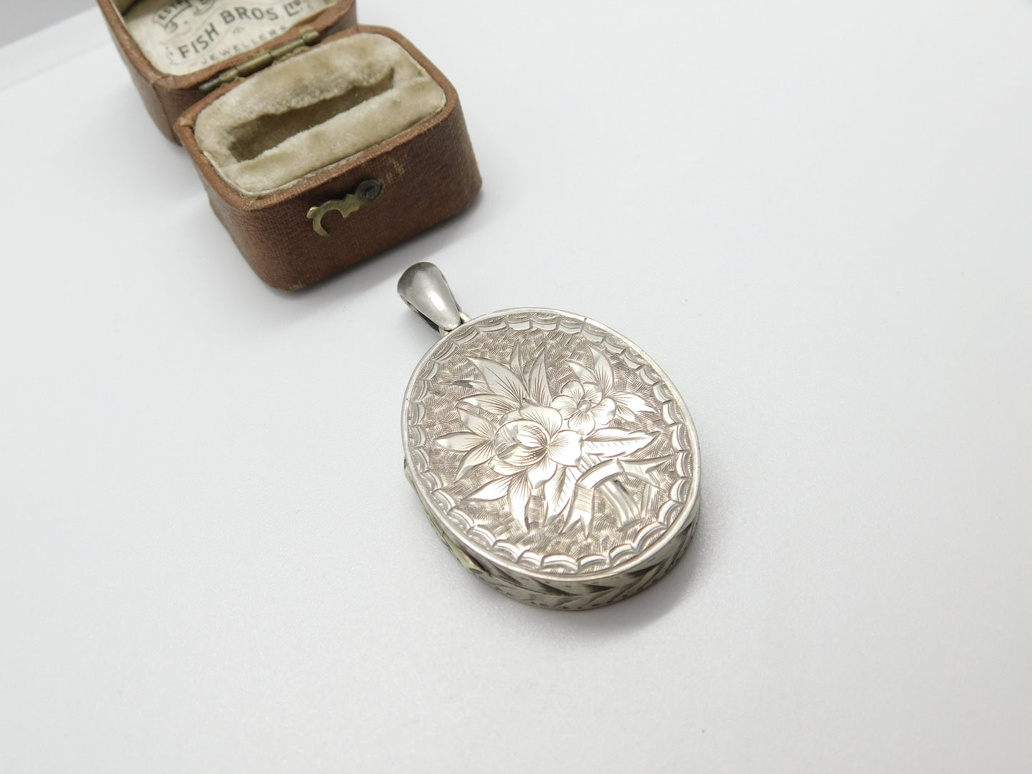 Aesthetic Movement Victorian Sterling Silver Sweetheart Locket c1880 Antique