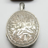 Aesthetic Movement Victorian Sterling Silver Sweetheart Locket c1880 Antique