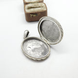 Aesthetic Movement Victorian Sterling Silver Sweetheart Locket c1880 Antique
