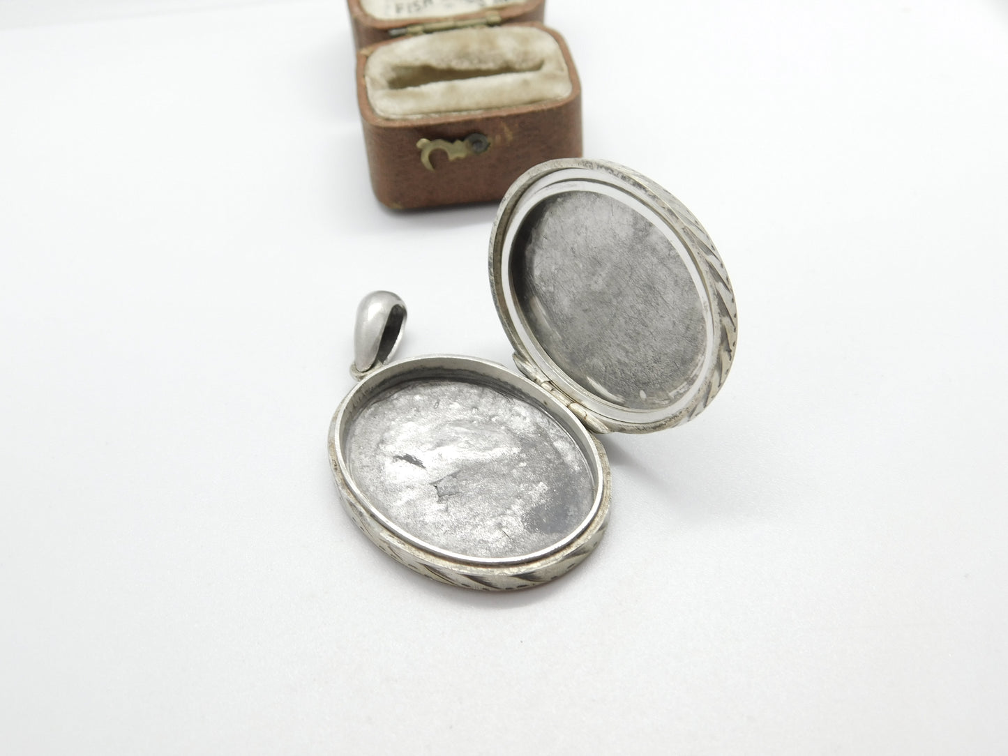 Aesthetic Movement Victorian Sterling Silver Sweetheart Locket c1880 Antique