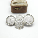 King Edward VII Complete Maundy Money 1904 Set Brooch Sterling Silver Antique