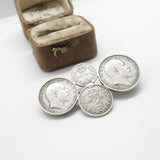 King Edward VII Complete Maundy Money 1904 Set Brooch Sterling Silver Antique