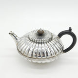 George III Sterling Silver Fluted Teapot Antique 1804 London Thomas Holland II