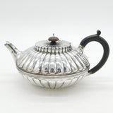 George III Sterling Silver Fluted Teapot Antique 1804 London Thomas Holland II