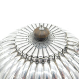 George III Sterling Silver Fluted Teapot Antique 1804 London Thomas Holland II