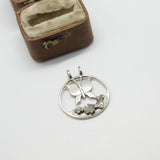 Alastair Norman Grant Scottish Sterling Silver Butterfly Drop Pendant c1975