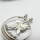 Alastair Norman Grant Scottish Sterling Silver Butterfly Drop Pendant c1975