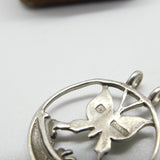 Alastair Norman Grant Scottish Sterling Silver Butterfly Drop Pendant c1975