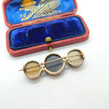 Georgian 9ct Rose Gold, Basalt & Lava High Relief Cameo Brooch Antique c1820