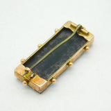 Victorian 9ct Rose Gold Mounted Pietra Dura Floral Brooch Pin Antique c1880