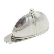 Sterling Silver Jockey Cap Riding Interest Novelty Vesta Case Vintage c1990