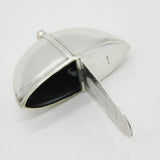 Sterling Silver Jockey Cap Riding Interest Novelty Vesta Case Vintage c1990