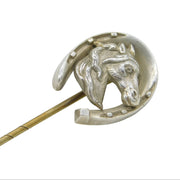 Victorian Sterling Silver Horse Racing Interest Stick Pin Antique c1880