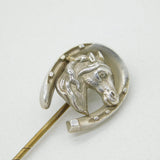 Victorian Sterling Silver Horse Racing Interest Stick Pin Antique c1880