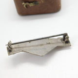 Arts & Crafts Planished Pewter Ruskin Cabochon Brooch c1910 Antique