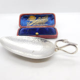 Sterling Silver Roman Style Cignus Caddy Spoon with Swan Neck 1973 Birmingham