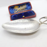 Sterling Silver Roman Style Cignus Caddy Spoon with Swan Neck 1973 Birmingham
