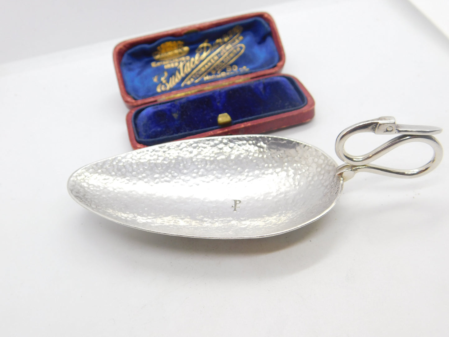 Sterling Silver Roman Style Cignus Caddy Spoon with Swan Neck 1973 Birmingham