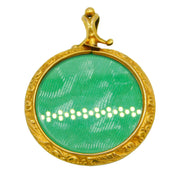 Victorian 10ct Gold Floral Chased Double-Sided Portrait Locket Antique c1890