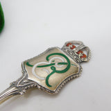 King Edward VII Sterling Silver Enamel Coronation Souvenir Spoon 1901 Antique