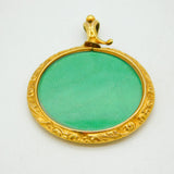 Victorian 10ct Gold Floral Chased Double-Sided Portrait Locket Antique c1890