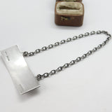 Sterling Silver & Blue Enamel Sherry Decanter Label 1960 Birmingham Vintage