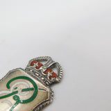 King Edward VII Sterling Silver Enamel Coronation Souvenir Spoon 1901 Antique