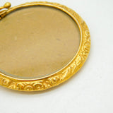 Victorian 10ct Gold Floral Chased Double-Sided Portrait Locket Antique c1890