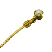 Victorian 18ct Yellow Gold Eagle Claw Holding Pearl Stick Pin Antique c1880
