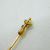 Victorian 18ct Yellow Gold Eagle Claw Holding Pearl Stick Pin Antique c1880