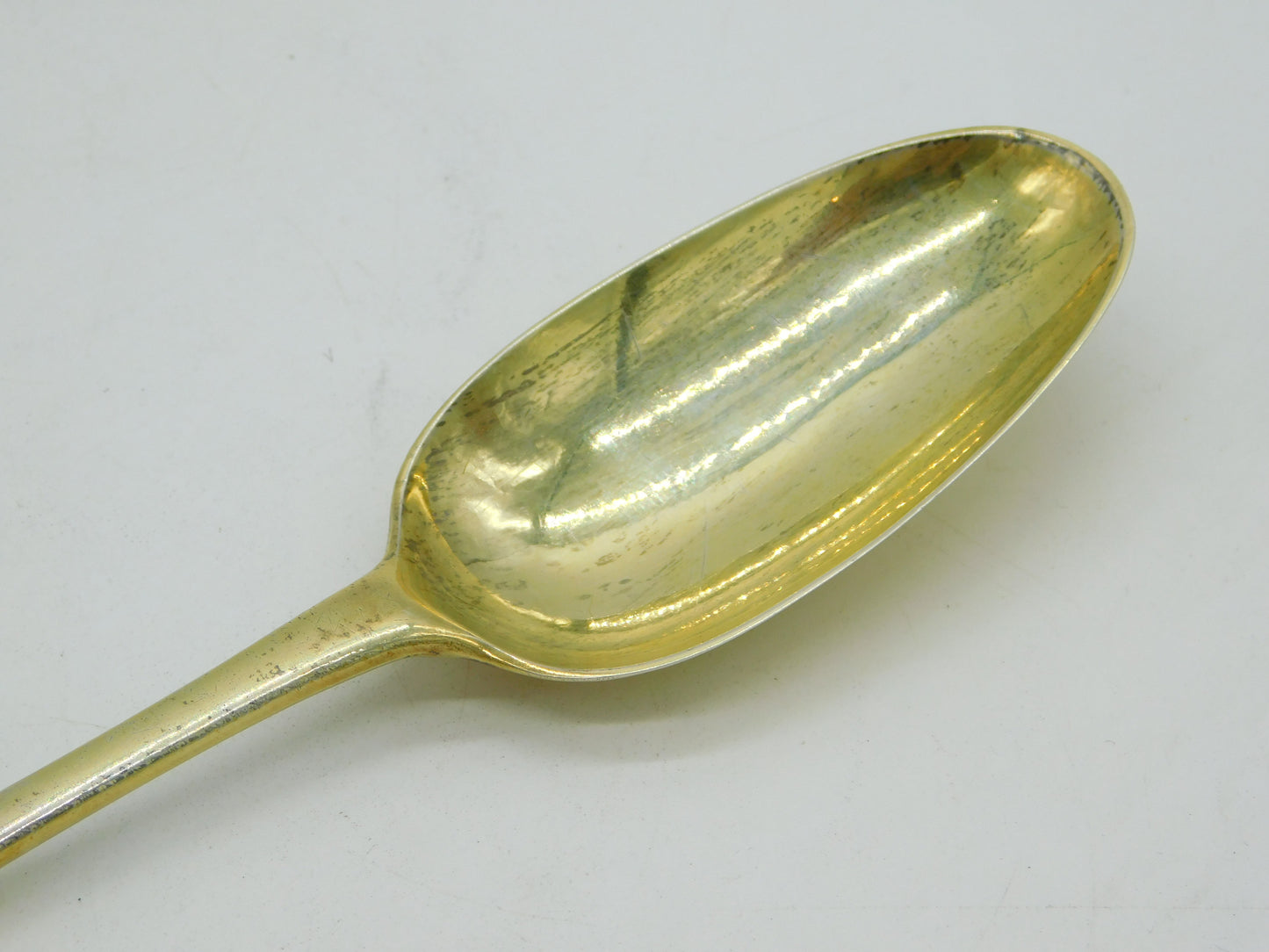 George II Sterling Silver Gilt Hanoverian Tablespoon Antique 1745 London