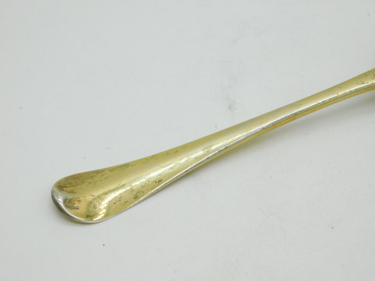 George II Sterling Silver Gilt Hanoverian Tablespoon Antique 1745 London