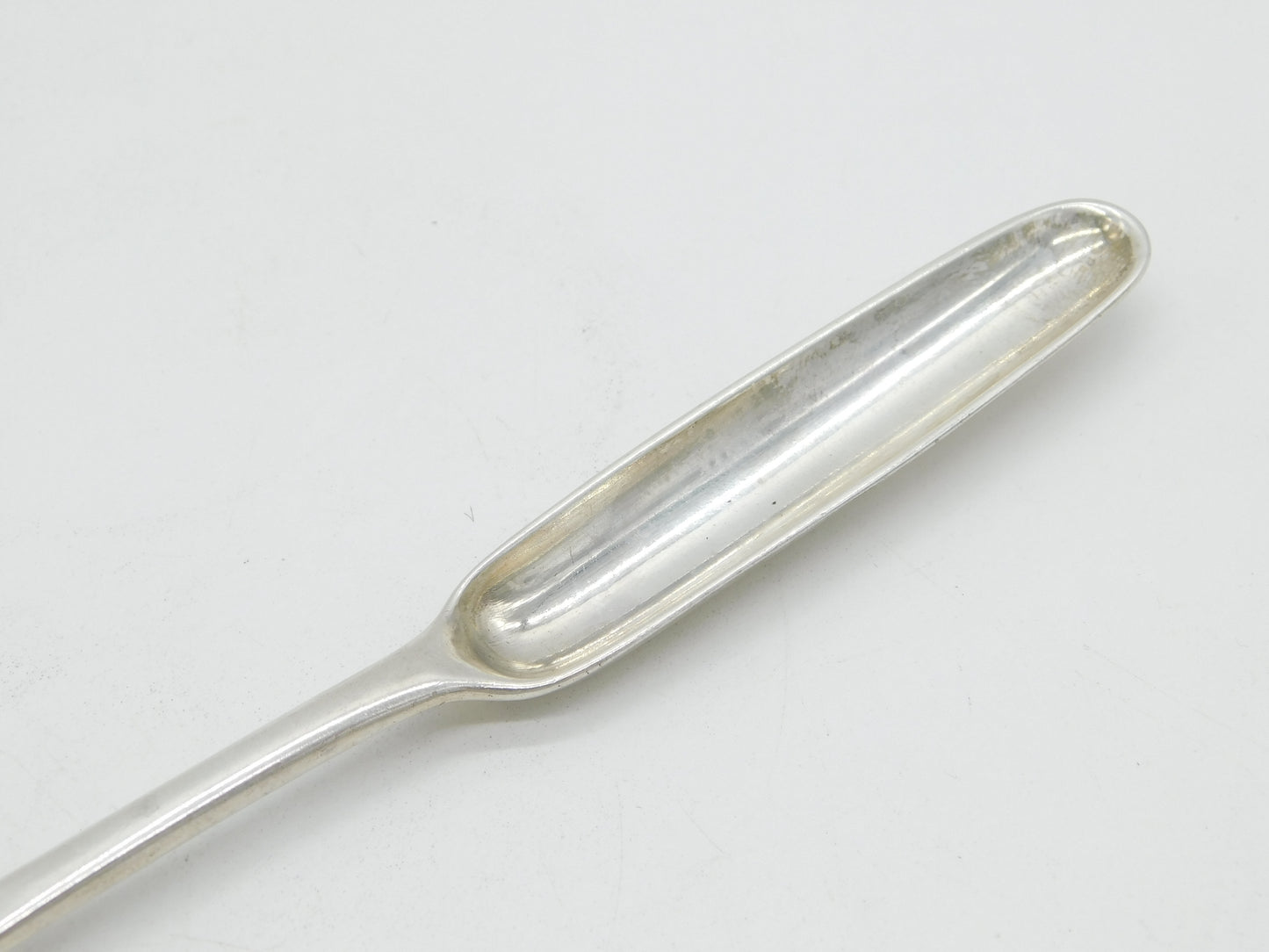 George II Sterling Silver Bone Marrow Scoop Spoon Antique 1737 London
