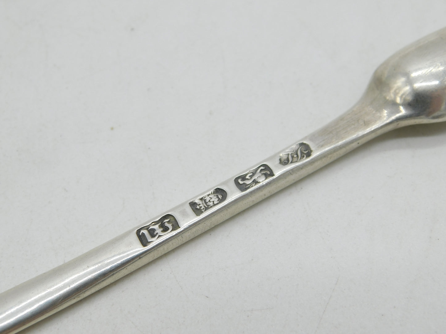 George II Sterling Silver Bone Marrow Scoop Spoon Antique 1737 London
