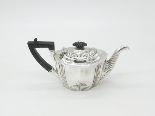 Victorian Sterling Silver Wooden Handle Bachelor's Teapot 1893 Birmingham